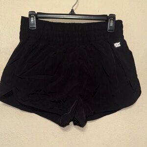 PINK Victoria's Secret Black Elastic-Waist Athletic Shorts